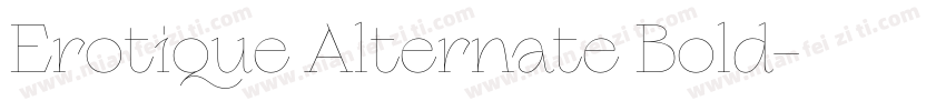 Erotique Alternate Bold字体转换